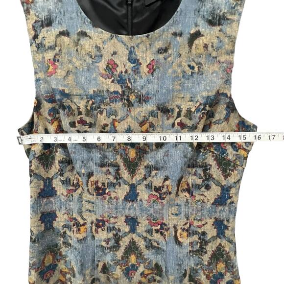 Kobi Halperin Sheath Dress 4 Blue Multi Fresco Sienna Contemporary Career Modern - Picture 8 of 15